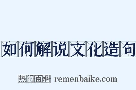 如何解说文化造句是什么意思的图片